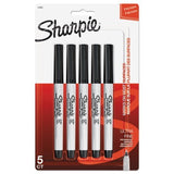 PACK OF 7 - Sharpie Permanent Markers, Ultra Fine Point, Black, 5/PackSharpie Permanent Markers,