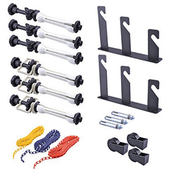 Neewer Photography 3 Roller Wall Mounting Manual Background Support System, including Two(2) Tri-fold hooks, Six(6) Expand bars, Three(3) Chains