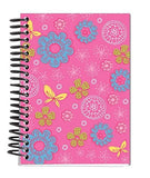 Spiral Bound Thick Notebook Set (4 Notepads Total) 5.5" x 4" - 160 Lined Pages Per Book - Stationery 4 Awesome Designs Featuring Frosted Covers