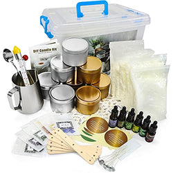 DIY Candle Making Kit Supplies Set Scented Candle for Art and Craft Soy Wax, Fragrance Oil, Cotton Wicks, Candle Pigment, Candles Craft Supplies 81 Piece Gifts Set
