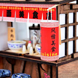 WYD Dollhouse DIY Miniature Wooden Miniature Dollhouse Furniture Chinese Ancient Building Model Bun Soy Milk Breakfast Shop Building Villa Suite Children Toys (Ramen Gourmet Shop)