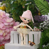 Realpuki Pupu Fairyland FL N Doll 1/13 Pink Smile Elves Toys for Girl Tiny Resin Jointed Doll White Skin Nude Doll No Face Up