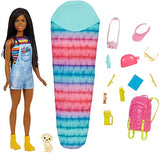 Barbie It Takes Two “Brooklyn” Camping Doll (11.5 in Brunette with Braids) with Pet Puppy, Backpack, Sleeping Bag & 10 Camping Accessories, Gift for 3 to 7 Year Olds