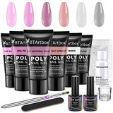 Poly Nail Gel Kit - Nail Extension Gel Kit with Slip Solution BTArtbox Professional All-in-one Builder Gel French Nail Art Design Starter Kit