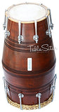 Mahraja Musicals Dholak (Dholki), Special Gajra, Mango Wood, Bolt-tuned, Padded Bag, Spanner, Dholak Drum(PDI-BGA)