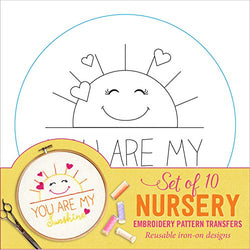 Nursery Embroidery Pattern Transfers (set of 10 hoop designs!)