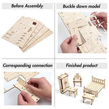 LoveInUSA 3D Wooden Dollhouse Furniture Puzzle DIY House Room Miniature Furniture Sets Puzzle Gift for Kids
