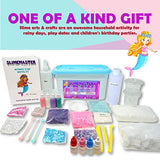 Mermaid Slime Making Kit Supplies for girls | Everything to make Glittery Fishbowl Jelly Cube Foam and Fluffy Cloud Slime with fun recipe booklet