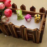 TOAOB 24PCS Novelty Puzzle Animal Eraser Collection With Plastic Compartment Storage Box