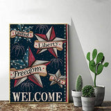 DIY Diamond Painting Kits for Adults, Kids,Room Decor House Office Presents for Her Him Starfish American Flag 11.8x15.7in 1 Pack by Juntop