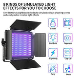 GVM RGB LED Video Light with Bluetooth Control, 880RS 60W Photography Lighting kit Dimmable LED Panel with LCD Screen, 3 Packs Studio Light for YouTube, Streaming, Gaming, 8 Applicable Scenes, CRI97