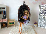 Hanging Doll Chair, Hammock for Blythe Pullip Monster High Barbie, 1/6 scale Rattan Look Furniture