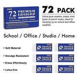 Shuttle Art Pencils and Erasers Bundle, Set of 600 Pack Sharpened Yellow Pencils + 72 Pack Premium White Erasers Bulk