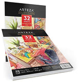 ARTEZA 9x12" Watercolor Pad, Pack of 2, 64 Sheets (140lb/300gsm), 32 Sheets Each, Acid Free Cold