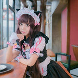 Nekopara Anime Cosplay Women Full Set, Cat Girl Maid Servant Dress Lolita Dress Vanilla Chocola Cosplay Costume Dress