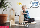 Brain Blox Wooden Building Blocks for Kids - Building Planks Set, STEM Toys for Boys and Girls (100