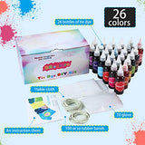 26 Colors Fabric Tie Dye Kit for Party, Gathering, User-Friendly, Add Water Only for Family Friends Group Party Supplies