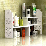 YGYQZ Small Bookshelf for Desktop Storage, Mini Cute Office Desk Shelves White Versatility Organizers for Women, Kids