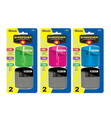 3 Pk, Bazic Dual Blades Sharpener with Square Receptacle, 2 Per Pack