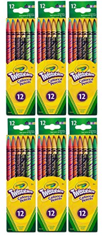 Crayola Twistables Colored Pencils, No Sharpening Needed, 12 Count (Pack of 6) Total 72 Pencils