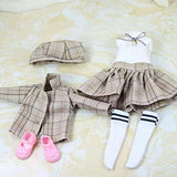28cm Doll Accessories Set Doll Clothes and Shoes Fit to 1/6 BJD Dress Up Toys for Children Not Include Doll (F, Clothes and Shoes)