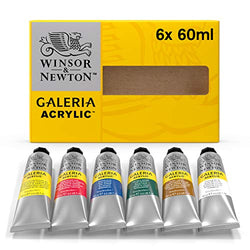 Winsor & Newton Galeria Acrylic Paint, 6x60ml Tubes, Set of 6
