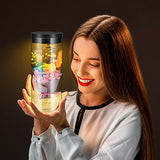 Preserved Real Rose Eternal Flower with LED Night Lights Gift for Women Girls on Birthday,