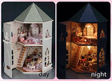 Rylai 3D Puzzles Miniature Dollhouse DIY Kit w/ Light -Love Fort Series Dolls Houses Accessories with Furniture LED Music Box Best Birthday Gift for Women and Girls