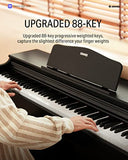 Donner Digital Piano 88 Key Weighted, DDP-100S Graded Hammer-Action Piano Keyboard for Beginner Professional, Home Upright Piano Bundle with Piano Single Bench, 200 Sounds, 200 Rhythms, 100 Demo