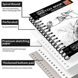 FIXSMITH 5.5"X8.5" Sketch Book | 200 Sheets (68 lb/100gsm) | 2 Pack | Durable Acid Free Drawing Paper | Spiral Bound Artist Sketch Pad | Ideal for Kids,Beginners,Artists & Professionals