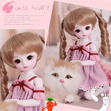YNSW BJD Doll, Cute Double Ponytail Doll 1/6 SD Doll 10 Inch 26 cm Ball Jointed Dolls Baby Doll Children's