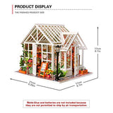 DIY Dollhouse Miniature Kit Wooden Creative Room with Furniture Flower Store Mini Doll House Building Kit Led Light Dust Cover Music Box 1:24 Scale House Kit for Adults Girls Birthday Gift Toy