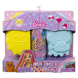 Barbie Color Reveal Sunshine and Sprinkles Doll & Accessories with 25 Surprises Including Water-Shower Umbrella & Color Change Palm Tree Theme, Gift for Kids 3 Years & Older