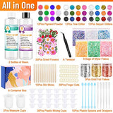 Resin kit for Beginners with Resin Glitter and Accessories,164Pcs Epoxy Resin Starter Kit with Epoxy Resin Dried Flowers Resin Supplies Tools for Resin Jewelry Making Decorations