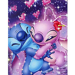 5D DIY Full Drill Diamond Painting Kit, Rhinestone Painting Kits for Adults and Children Embroidery Arts Craft Home Decor Cartoon Anime Series14 x 18 inch (Embrace, 35x45cm)