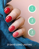 KIPOZI 20 Pcs Gel Nail Polish Set, Soak Off Nail Gel Collection Nude Nail Polish Pink Blue Glitter Gel Polish Starter Kit with Glossy & Matte Top Coat and Base Coat