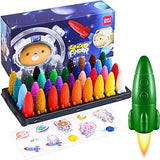 Kids Crayons Non-Toxic Crayons Rocket Shape Toddler Crayons Set,Easy to Hold Washable and Safe for Toddler Kids Youth,36 Packs (36)