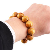 CCINEE 240 Piece Natural Spacer Wood Beads Pine Polished Loose Beads with Mixed Sizes for Jewelry