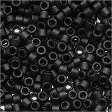 Miyuki Delica Seed Bead 11/0 DB310 , Opaque Black Matte, 9-Grams/Pack