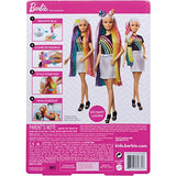 Barbie Rainbow Sparkle Hair Doll with Extra-Long Blonde Rainbow Hair, Sparkle Gel and Comb and Hairstyling Accessories