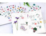 Molshine 12sheets (About 300pieces) Die-Cutting Stickers–Plant Flower Watercolor Series Decals for DIY,Diary Decoration,Laptops,Scrapbook,Luggage,Cars,Books,Sealing-6 Different Patterns x 2