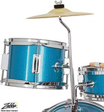 Mendini by Cecilio 13 inch 3-Piece Kids/Junior Drum Set with Throne, Cymbal, Pedal & Drumsticks (Blue Metallic)