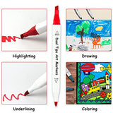 Kekelele Dual Tip Markers, Chisel & Fine Oil-based Art Marker for Kids, Adults Coloring Illustration with Stand Portable Box 36 Colors 36 Colors