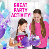 GirlZone Egg Surprise Galaxy Slime Kit for Girls, Measures 9.5 Inches High, 41 Pieces to Make DIY Glow in The Dark Slime with Lots of Fun Glitter Slime Add In's, Great Gifts for Girls 10-12 Years Old
