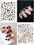 1000+ Patterns Halloween Nail Stickers for Nails Art Decals, Lorvain Self-Adhesive 3D Nail Art Stickers Mixed Styles 12 Sheet for Women Girls Kids Halloween Party Decorations Nail Applique DIY Supplies