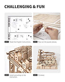Rowood 3D Wooden Marble Run Puzzle Craft Toy, Gift for Adults & Teen Boys Girls, Age 14+, DIY Model Building Kits - Cog Coaster
