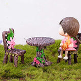 Fairy Garden Accessories, 15pcs Miniature Table and Chairs Set, Fairy Garden Furniture Miniature Ornaments Fairies Dollhouse Accessories Micro Landscape Decoration, Fairy Garden Supplies