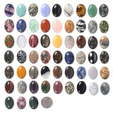 All Natural 24pcs Multi-Color 30mm Gemstone Oval Cab Cabochon for Jewelry Making