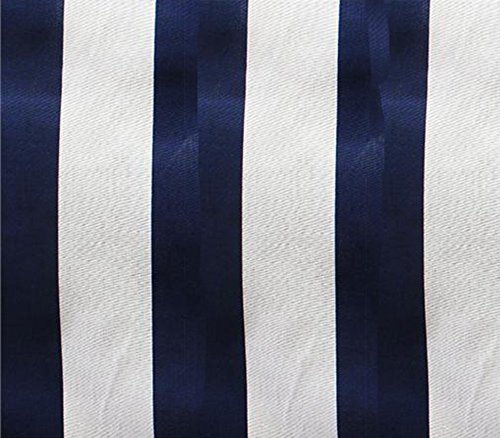 Polycotton Fabric Printed LARGE STRIPES NAVY BLUE / 60" Wide/Sold by the Yard