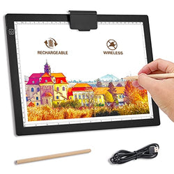 Wireless Light Pad for Tracing, Iusmnur A4 Battery Powered LED Light Box Dimmable Brightness LED Art Tracing Pad for Artist Drawing Sketching Animation Stencilling and 5d Diamond Painting
